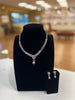 Silver American Diamond Necklace Set