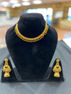 Sizzling Gold Necklace With Earrings