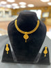 Traditional Design Gold Necklace With Earrings