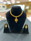 Premium Design Gold Necklace With Earrings
