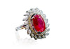 Oval Cluster Pink Diamond Ring