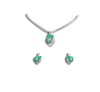 Floral Emerald Diamond Set