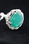 Emerald Design Diamond Ring