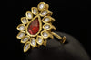 Stunning Red Stone Kundan Ring