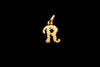 R Alphabet Gold Locket