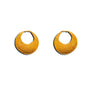 Hollow Out Round Gold Men Earrings